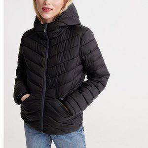 Superdry Jackets \u0026 Coats | Superdry Helio Fuji Hooded Jacket | Color: Black/Blue | Size: 10 | Megoshop's Closet